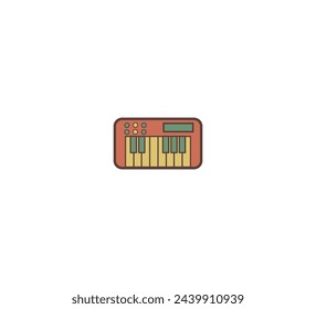 Piano Retro Icon Vector Design