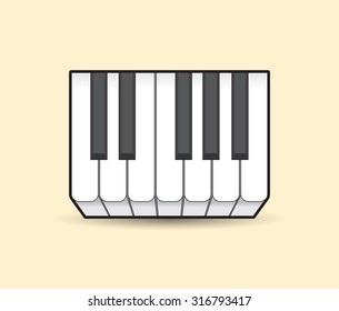 Piano roll icon, vector