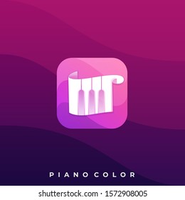 Piano Scale Icon Application Illustration Vector Template. Suitable for Creative Industry, Multimedia, entertainment, Educations, Shop, and any related business