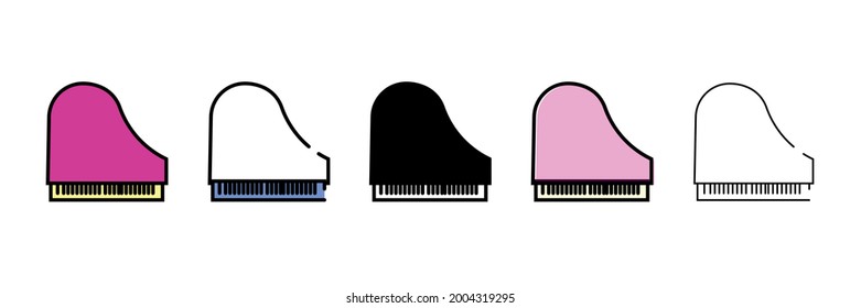 piano set vector type icon