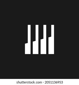 Piano simple and minimalist logo