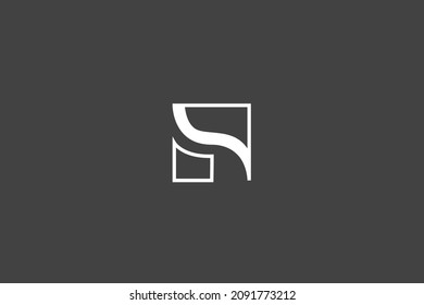 Piano simple minimalist in square logo design