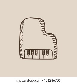 Piano sketch icon.