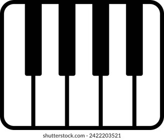Piano solid glyph vector illustration
