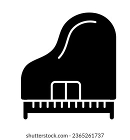 Piano solid icon, Music instruments concept, synthesizer sign on white background, grand piano icon in glyph style for mobile concept and web design. Vector graphics
