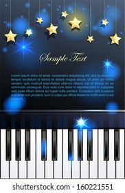 Piano and stars. You can use elements separately. EPS10.