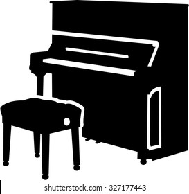 Piano with stool