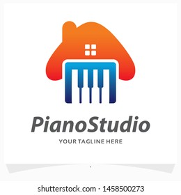 Piano Studio Logo Design Template