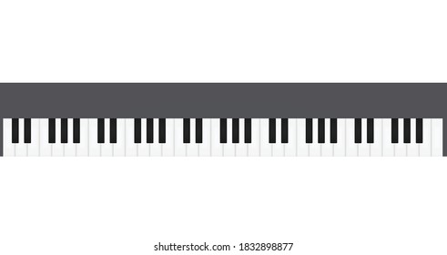 Piano or synthesizer keys. vector