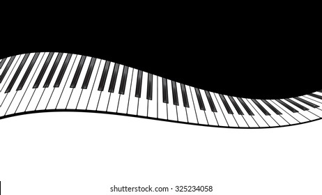 Piano template, music creative concept illustration. Vector 