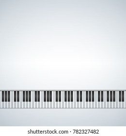 piano template, music creative concept illustration with blank space for text