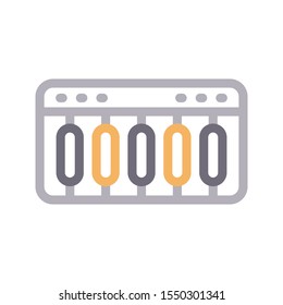 piano tile colour line icon