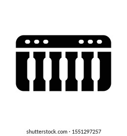 piano  tiles glyph flat icon  