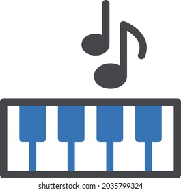 piano tiles melody vector glyph colour icon