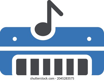 piano tiles vector glyph colour icon