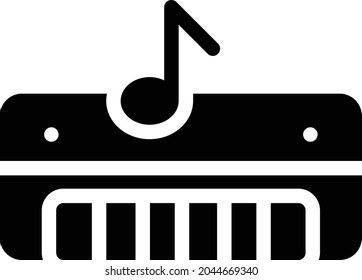 piano tiles vector glyph flat icon