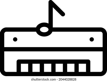 piano tiles vector thin line icon