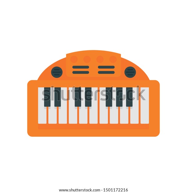 Piano toy icon. Flat illustration of piano toy\
vector icon for web\
design