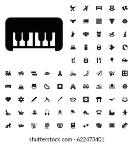 Piano toy icon illustration isolated vector sign symbol. baby icons vector set. on white background
