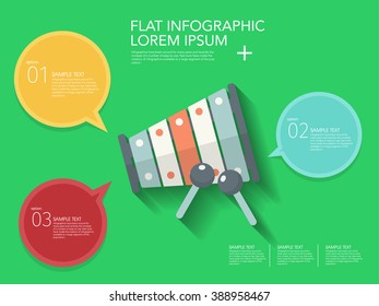 Piano toy icon , Vector flat long shadow design. Children's toys  infographic,eps10