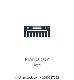 Piano toy icon vector. Trendy flat piano toy icon from toys collection isolated on white background. Vector illustration can be used for web and mobile graphic design, logo, eps10