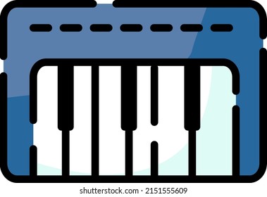 Piano toy, illustration, vector on a white background.