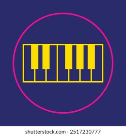 Piano trendy icon graceful abstract vector illustration colorful artwork lovely design.eps