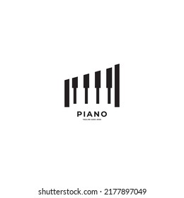 piano y trompeta Logo profesional moderno música jazz.