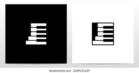 Piano Tuts Keys Letter Logo Design J