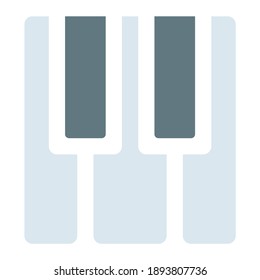 piano using soft color and flat style