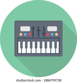 piano vector colour flat icon