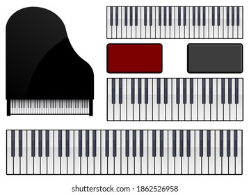 Piano vector design illustration isolated on white background
