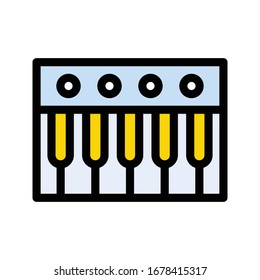 piano vector flat color icon 