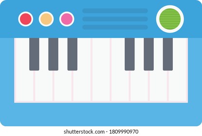 piano vector flat color icon 