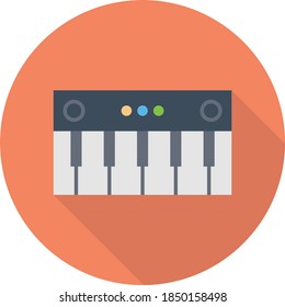 piano vector flat colour icon 