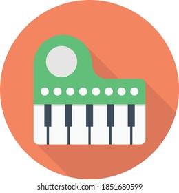 icono de color plano de vector de piano 