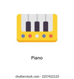 Piano vector Flat Icons. Simple stock illustration stock illustration