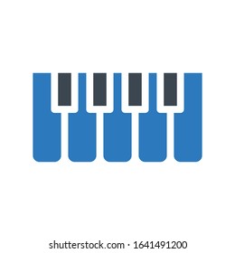 piano vector glyph flat icon 