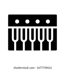 piano vector glyph flat icon 