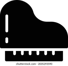 piano vector glyph flat icon