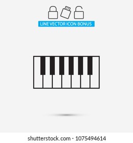 piano vector icon