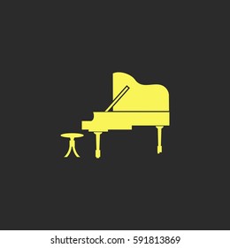 Piano vector  icon.