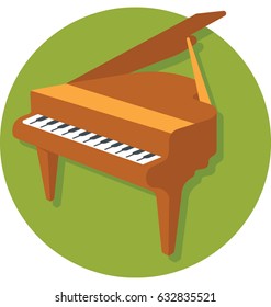 Piano Vector Icon 