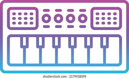 Icono vectorial de piano. Se puede usar para imprimir, móviles y aplicaciones web.