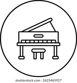 Icono de Vector de piano. Se puede utilizar para aplicaciones de impresión, móviles y de Web.