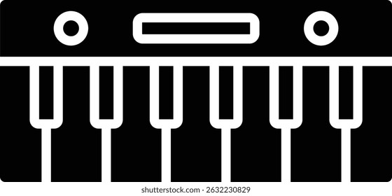 Icono de Vector de piano. Se puede utilizar para aplicaciones de impresión, móviles y de Web.