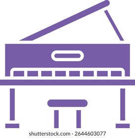Piano vector icon. Can be used for printing, mobile and web applications.