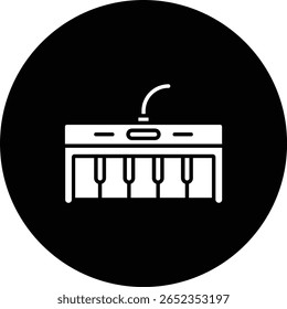 Icono de Vector de piano. Se puede utilizar para aplicaciones de impresión, móviles y de Web.
