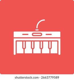 Icono de Vector de piano. Se puede utilizar para aplicaciones de impresión, móviles y de Web.