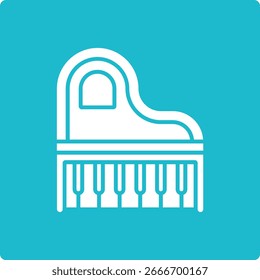 Icono de Vector de piano. Se puede utilizar para aplicaciones de impresión, móviles y de Web.